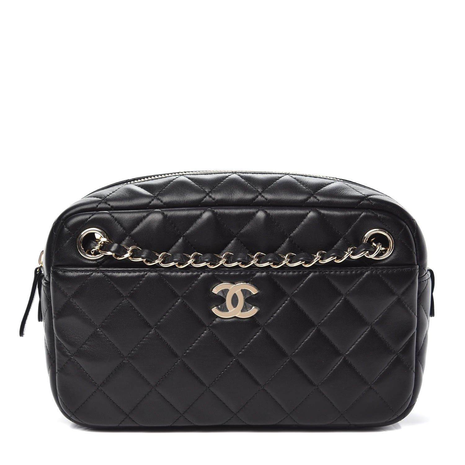 Chanel Lambskin Quilted Camera Case Black 1 of 10