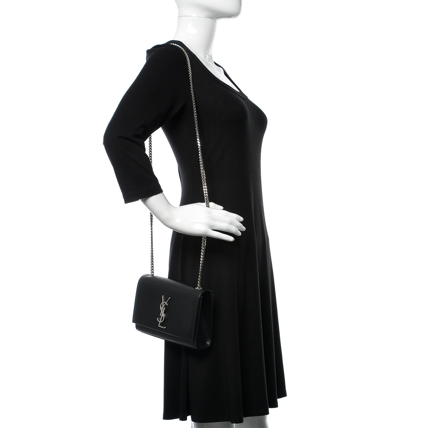 Grain De Poudre Small Monogram Kate Satchel Black
