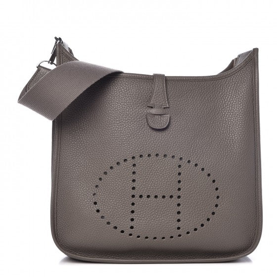 Hermes Taurillon Clemence Evelyne III PM Etain 1 of 9