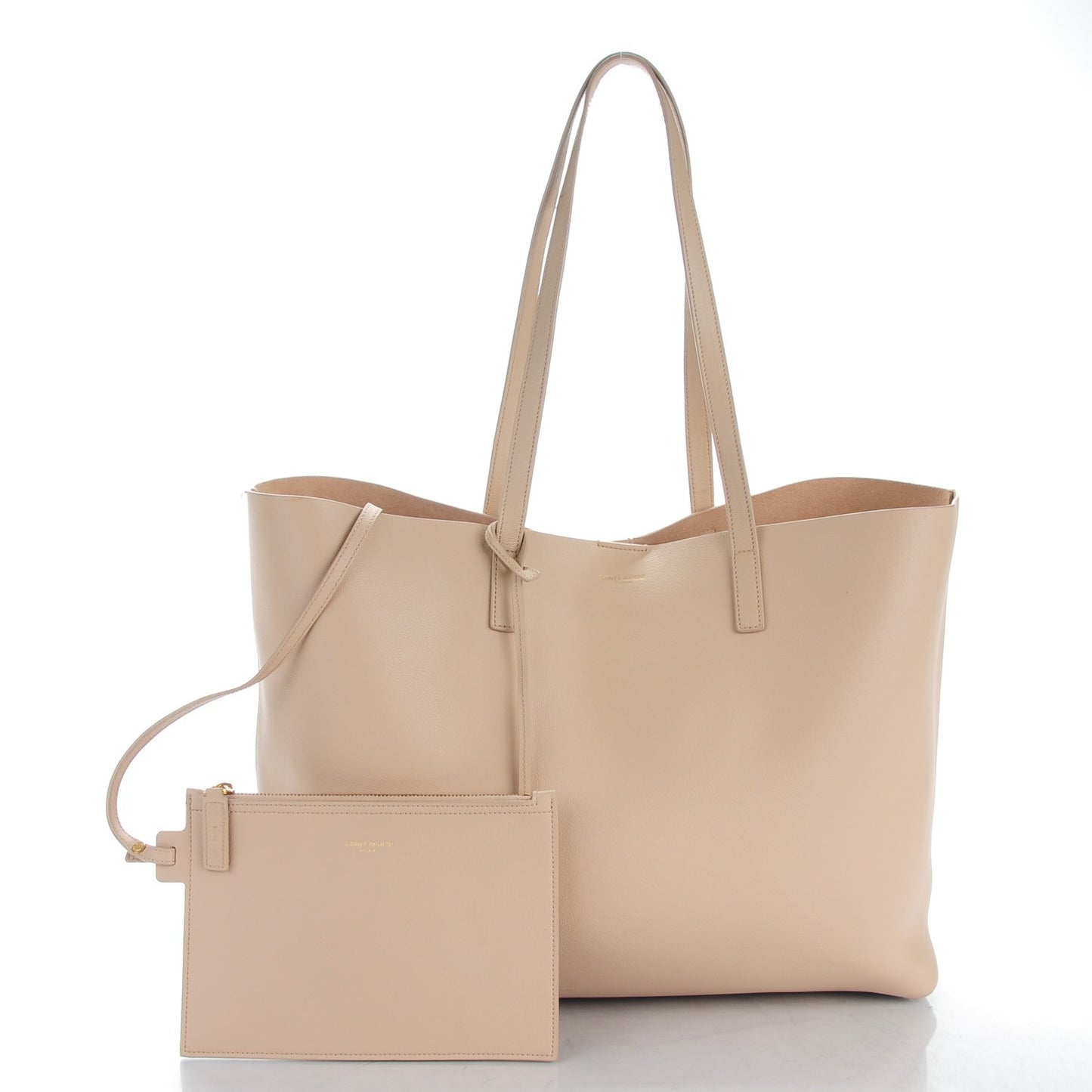 Calfskin Large Shopping Tote Pale Blush