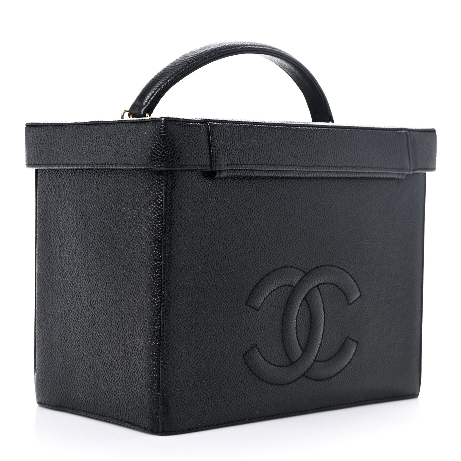 Chanel Caviar Vanity Train Case Black 3 of 13