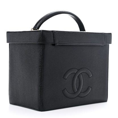Chanel Caviar Vanity Train Case Black 3 of 13
