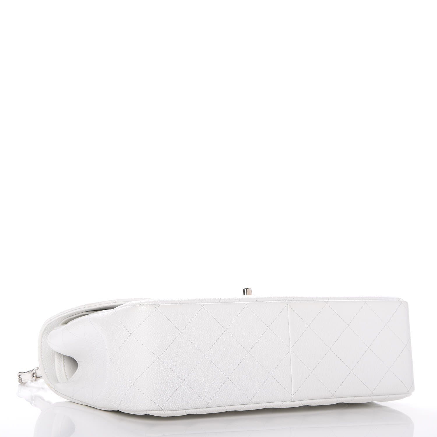 Chanel Caviar Quilted Jumbo Double Flap White 4 of 8