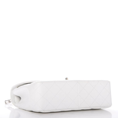 Chanel Caviar Quilted Jumbo Double Flap White 4 of 8