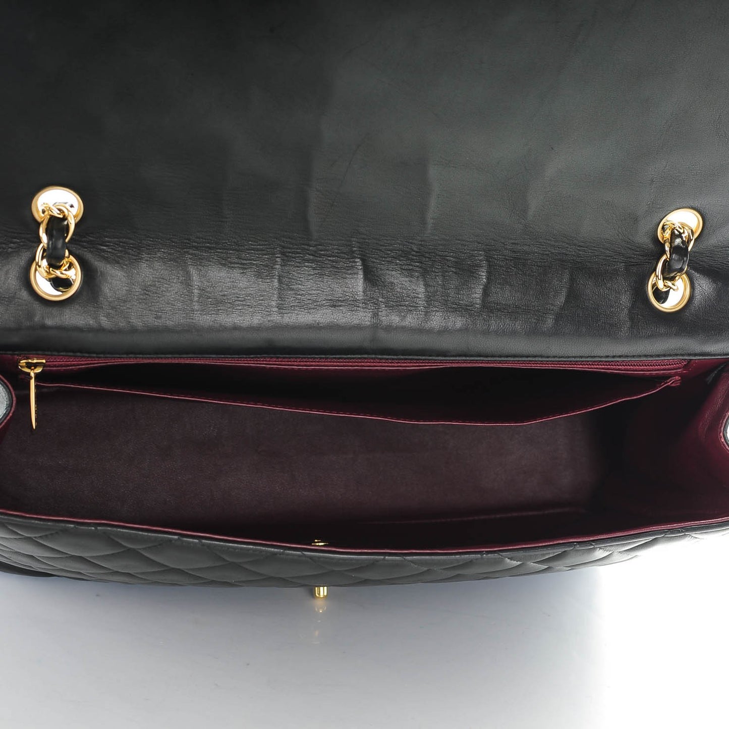 Lambskin Quilted Maxi Single Flap Black