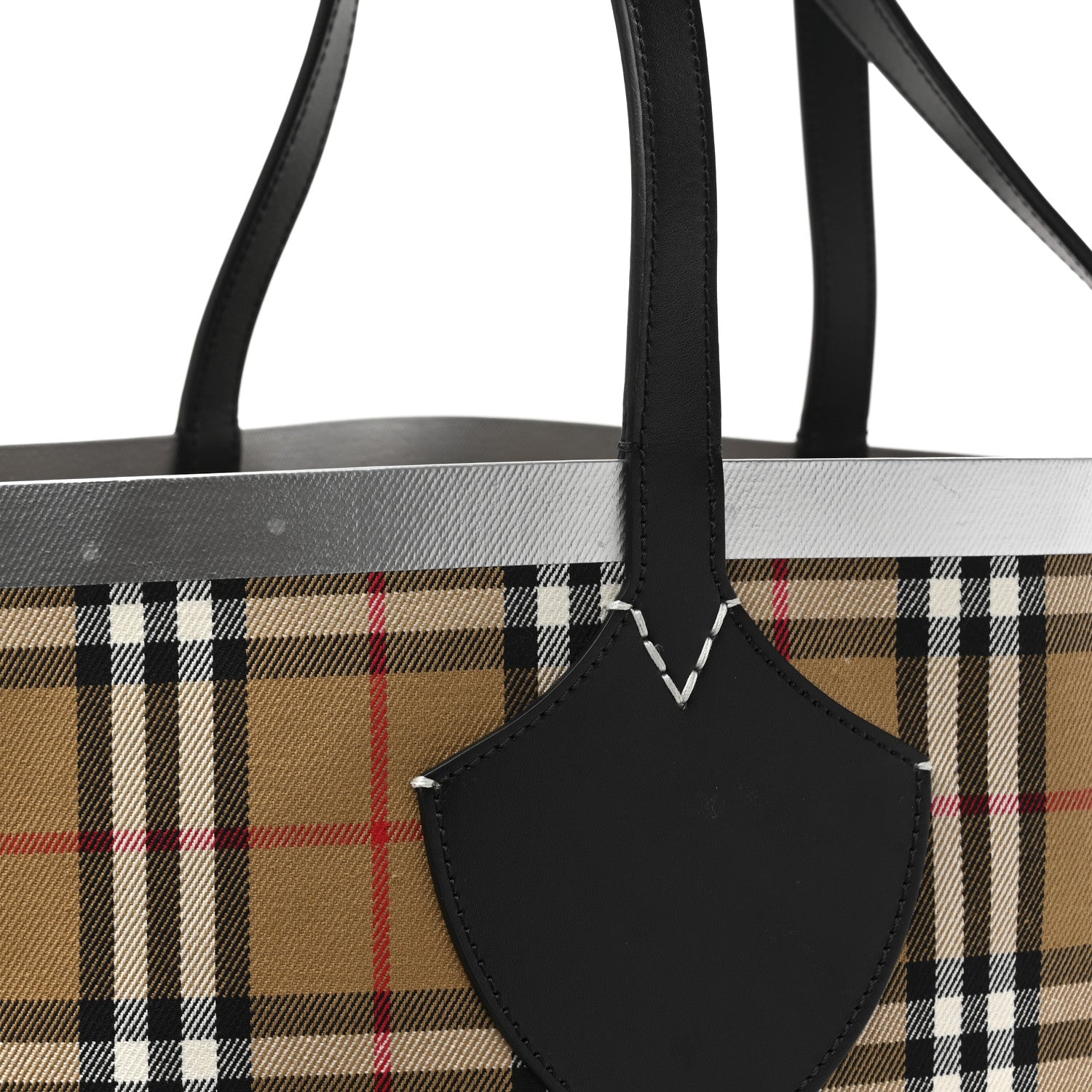 Burberry Vintage Check XL The Giant Reversible Tote Black Silver 13 of 13