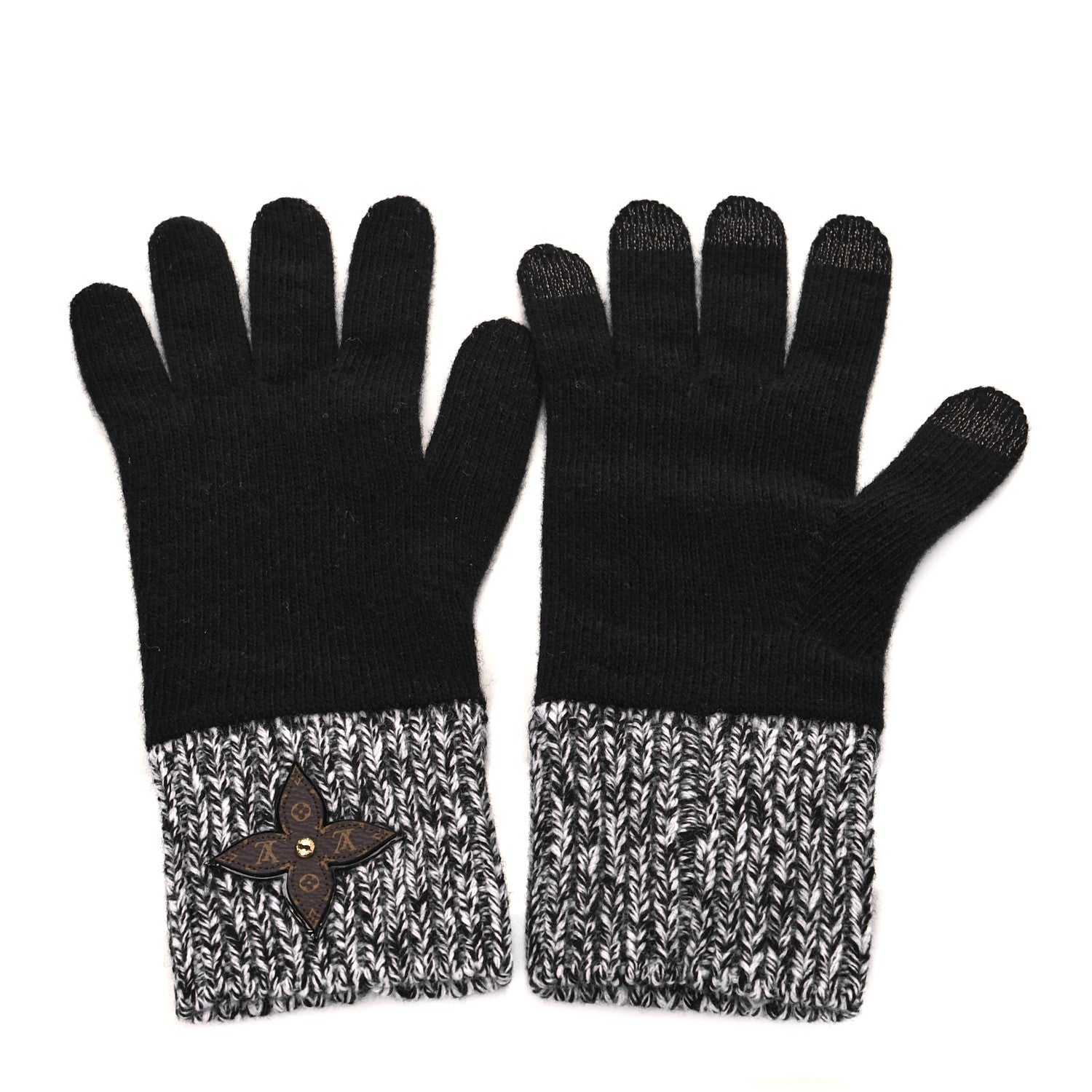 Louis Vuitton Wool Knit Galaxy LV Gloves Gris 1 of 4