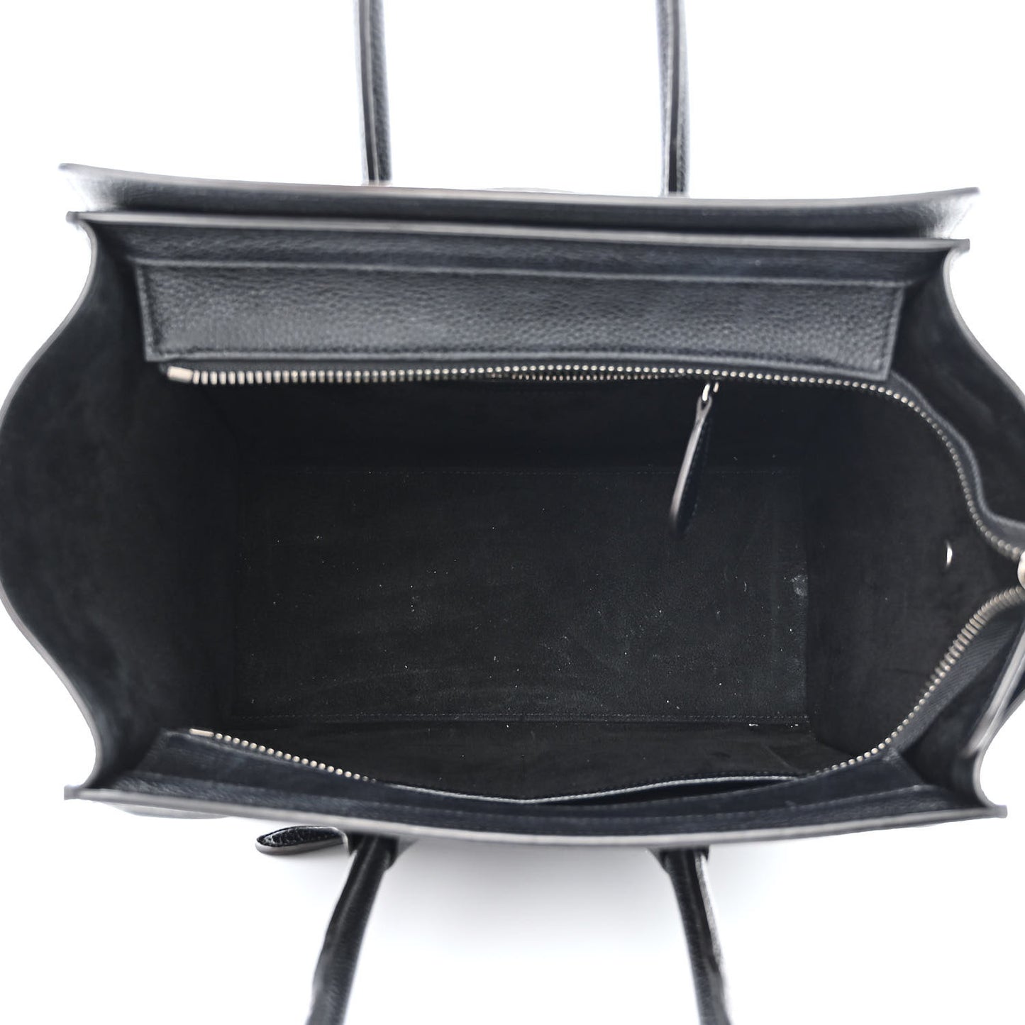 Drummed Calfskin Micro Luggage Black
