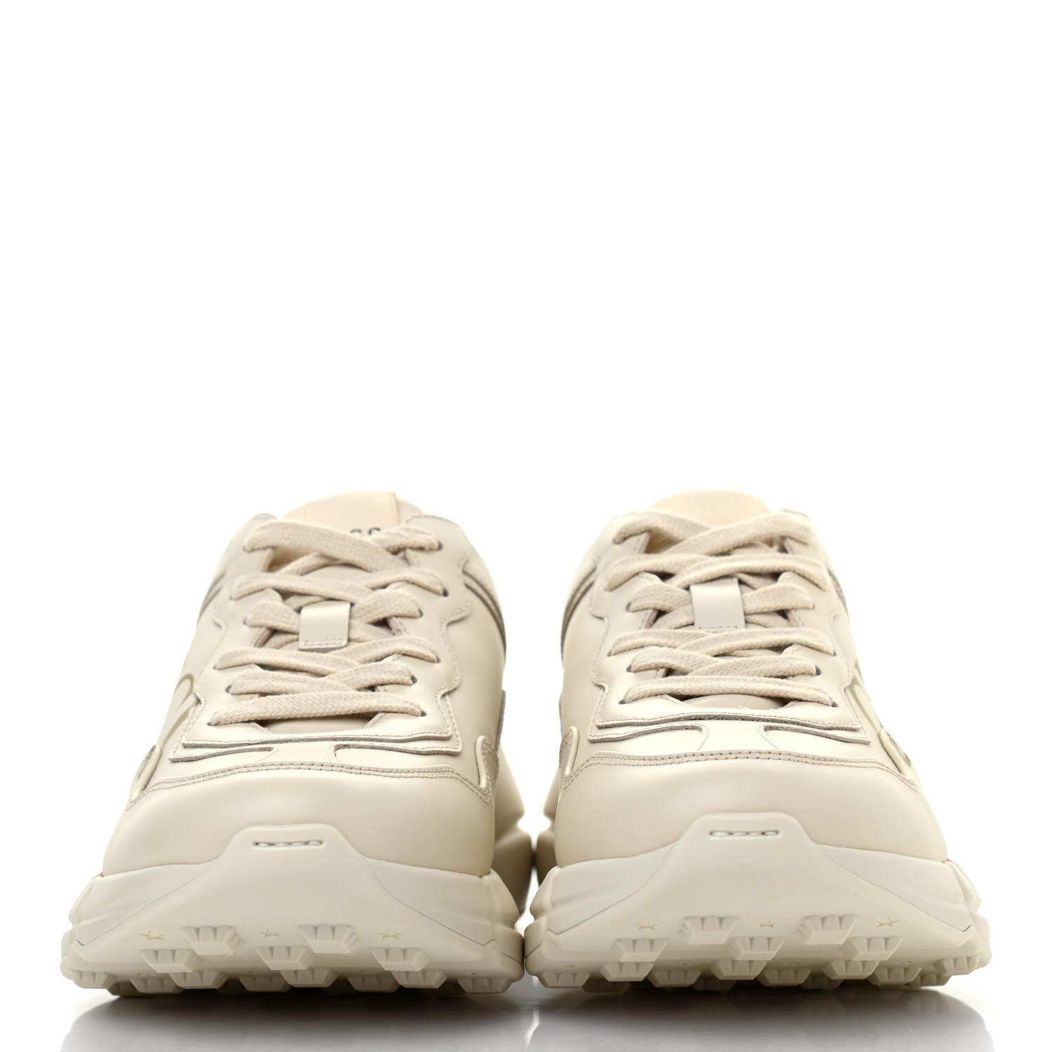 Gucci Calfskin Logo Womens Rhyton Sneakers 36 Ivory 2 of 4