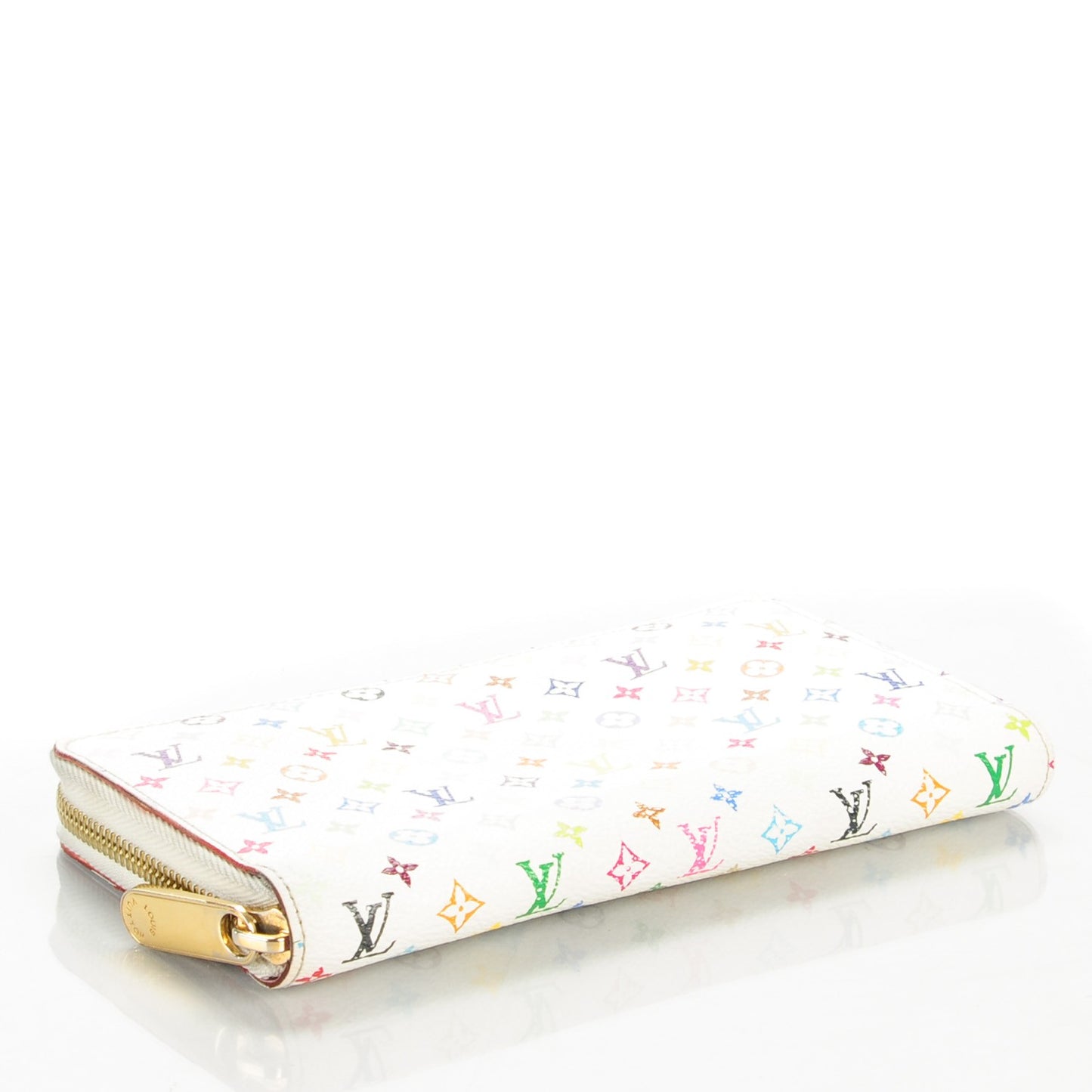 Monogram Multicolor Zippy Wallet White Litchi