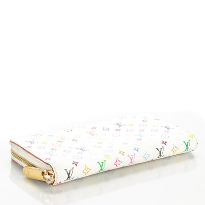 Louis Vuitton Monogram Multicolor Zippy Wallet White Litchi 4 of 7