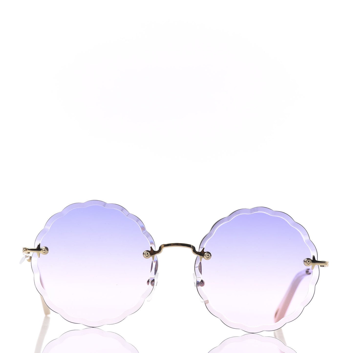 Rosie Bevelled Round Sunglasses CE142S Gold Gradient Pink