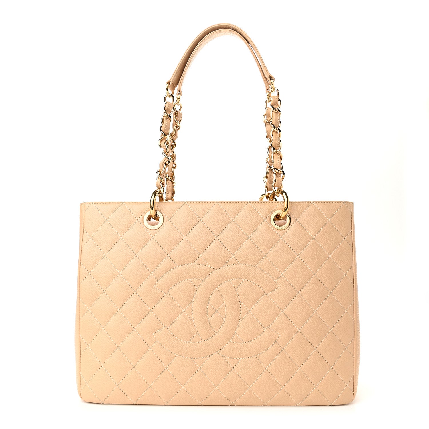 Chanel Caviar Quilted Grand Shopping Tote GST Beige Clair 1 of 11