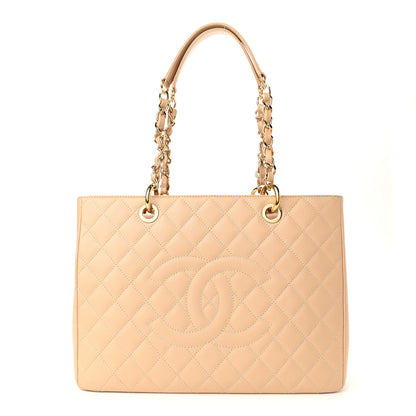 Chanel Caviar Quilted Grand Shopping Tote GST Beige Clair 1 of 11