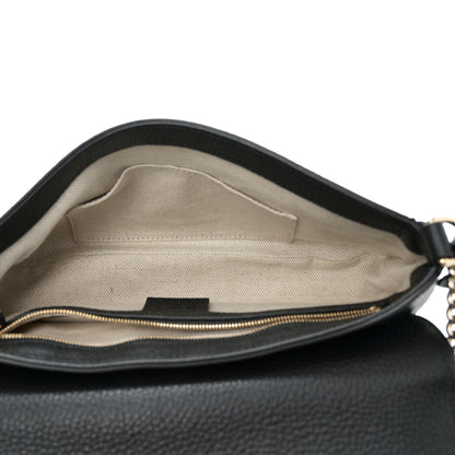 Gucci Pebbled Calfskin Medium Soho Flap Crossbody Black 5 of 10