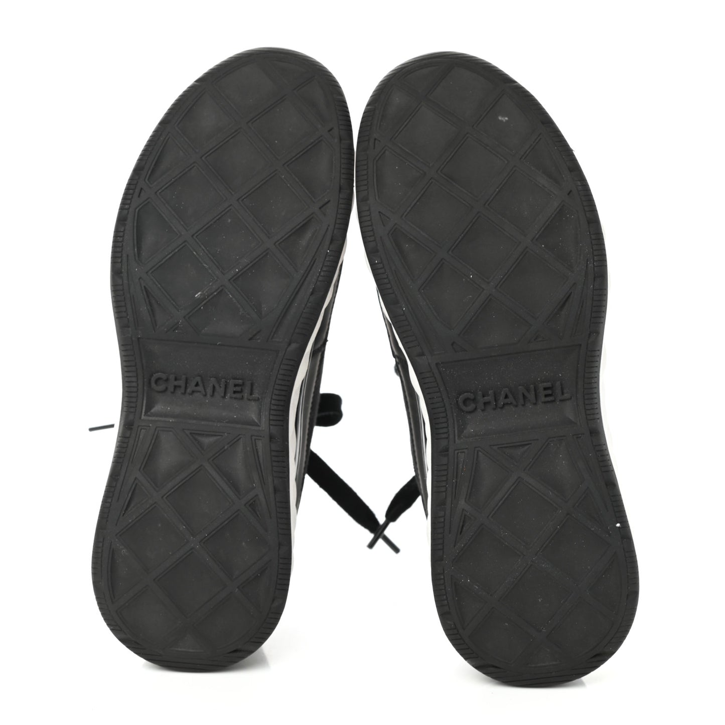 Velvet Calfskin Mixed Fibers CC Sneakers 37 Black