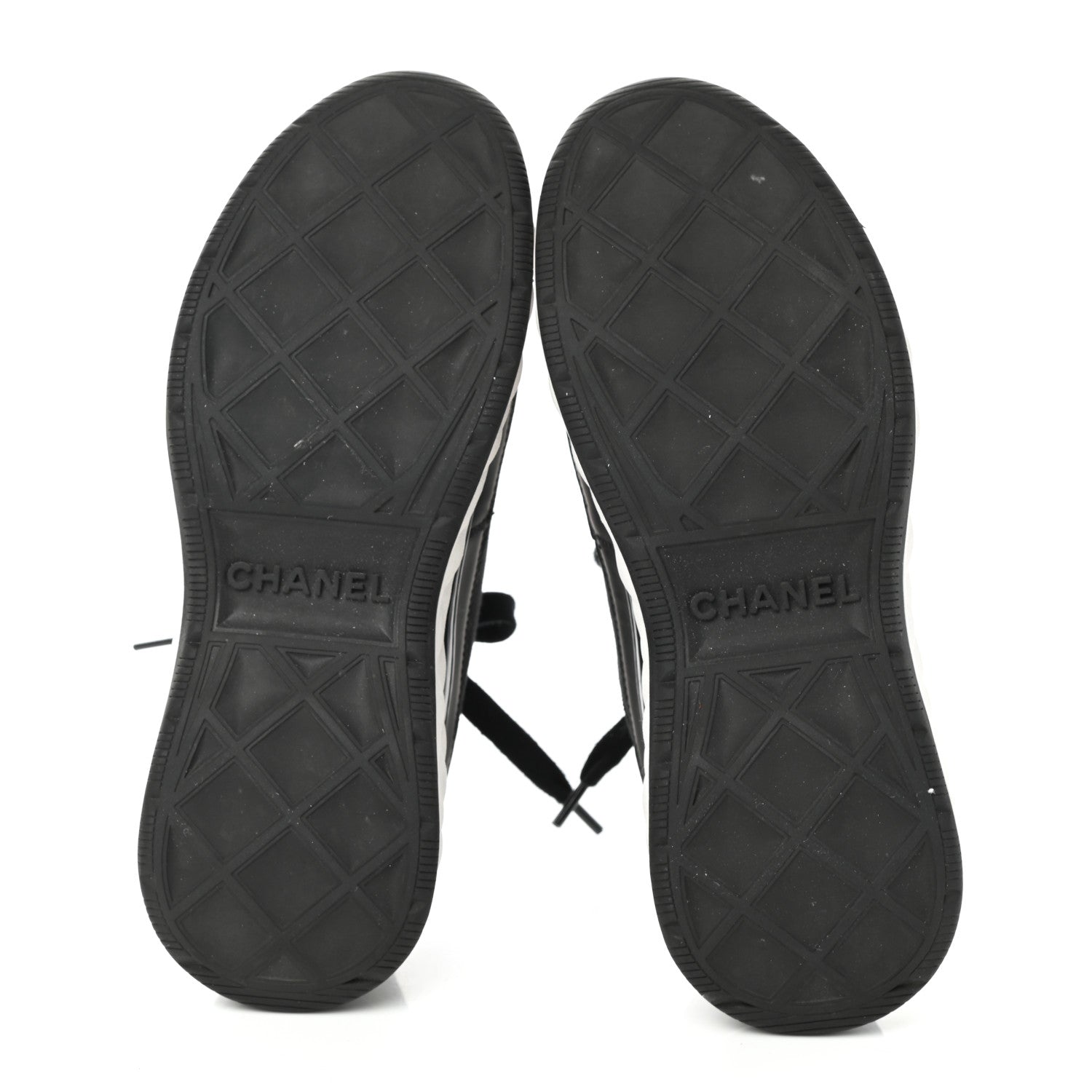 Chanel Velvet Calfskin Mixed Fibers CC Sneakers 37 Black 5 of 8