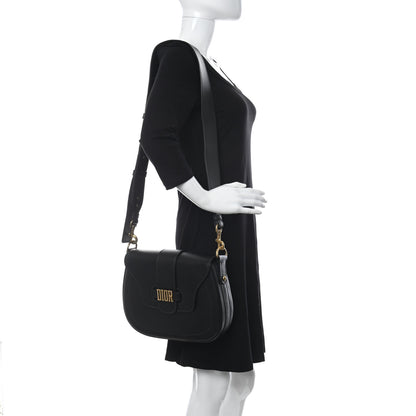 Christian Dior Calfskin D Fence Saddle Bag Black 2 of 11