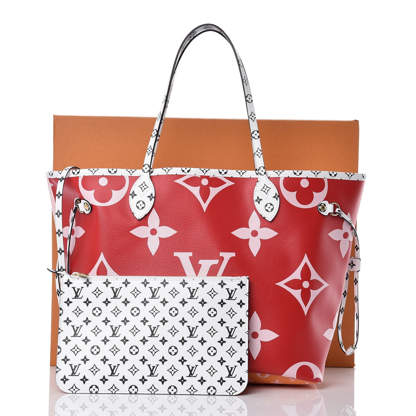 Monogram Giant Neverfull MM Rouge