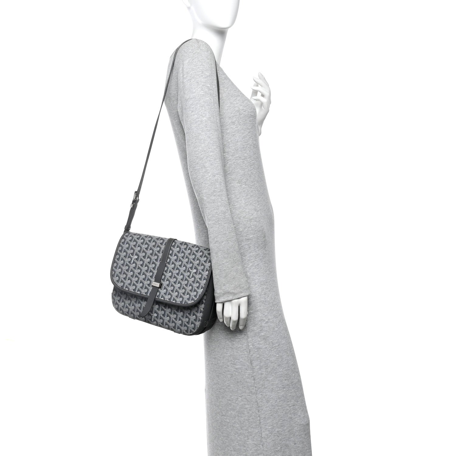 Goyard Goyardine Belvedere II MM Messenger Bag Grey 2 of 14