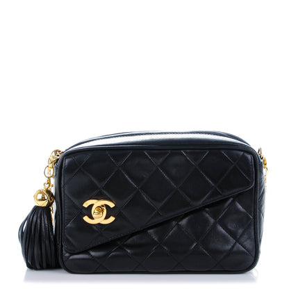 Chanel Lambskin Quilted Tassel Camera Case Black 1 of 8