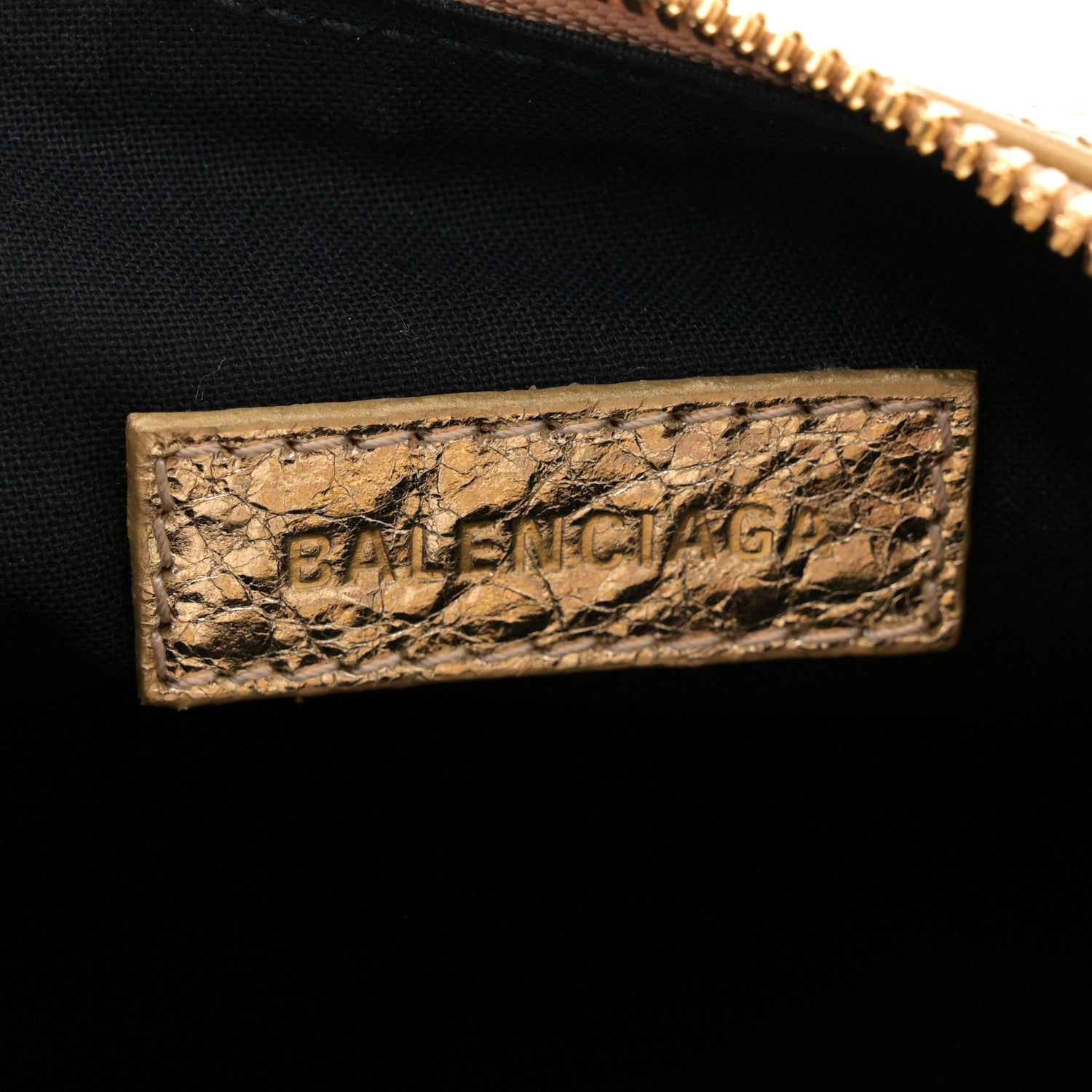 Balenciaga Metallic Agneau Arena Crystal Le Cagole Shoulder Bag XS Light Gold 7 of 11