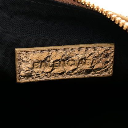 Balenciaga Metallic Agneau Arena Crystal Le Cagole Shoulder Bag XS Light Gold 7 of 11