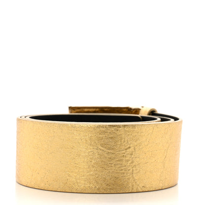 Chanel Metallic Calfskin Gripoix Poured Glass Egyptian CC Belt 95 38 Gold 2 of 8