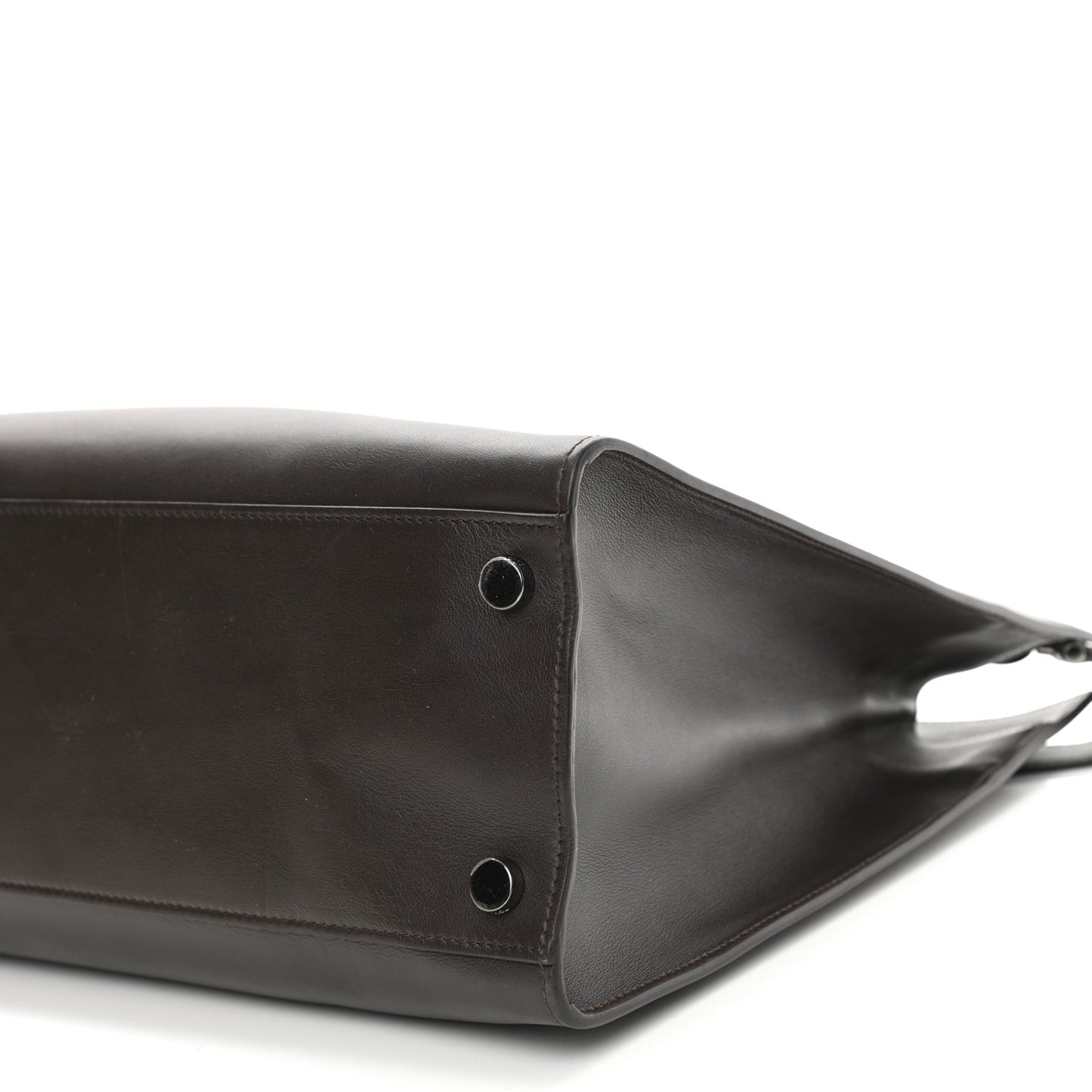 Calfskin Natalia Tote Dark Brown