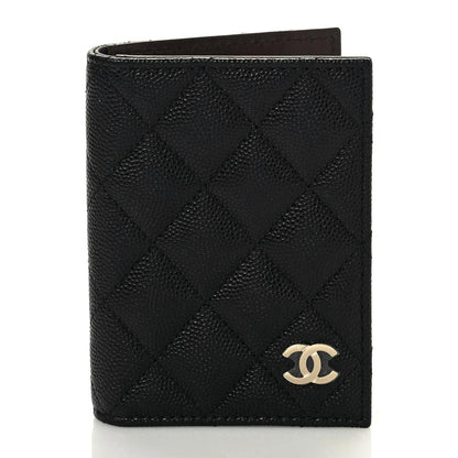 Chanel Caviar Quilted Card Holder Wallet Black 3 of 8