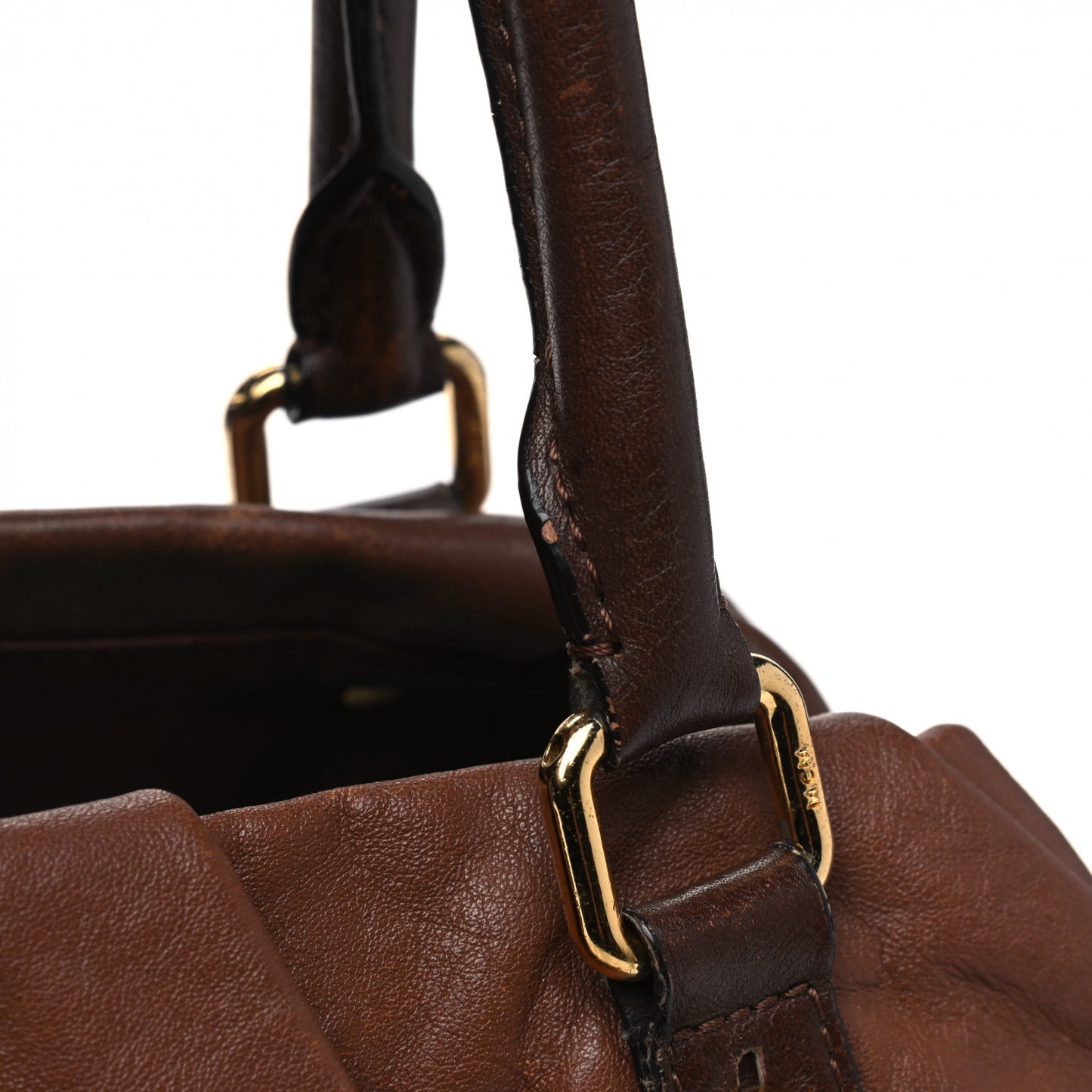 Calfskin Shopper Tote Brown