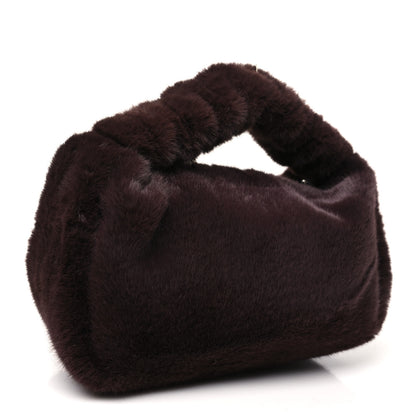 Alexander Wang Faux Fur Small Scrunchie Bag Cola 4 of 11