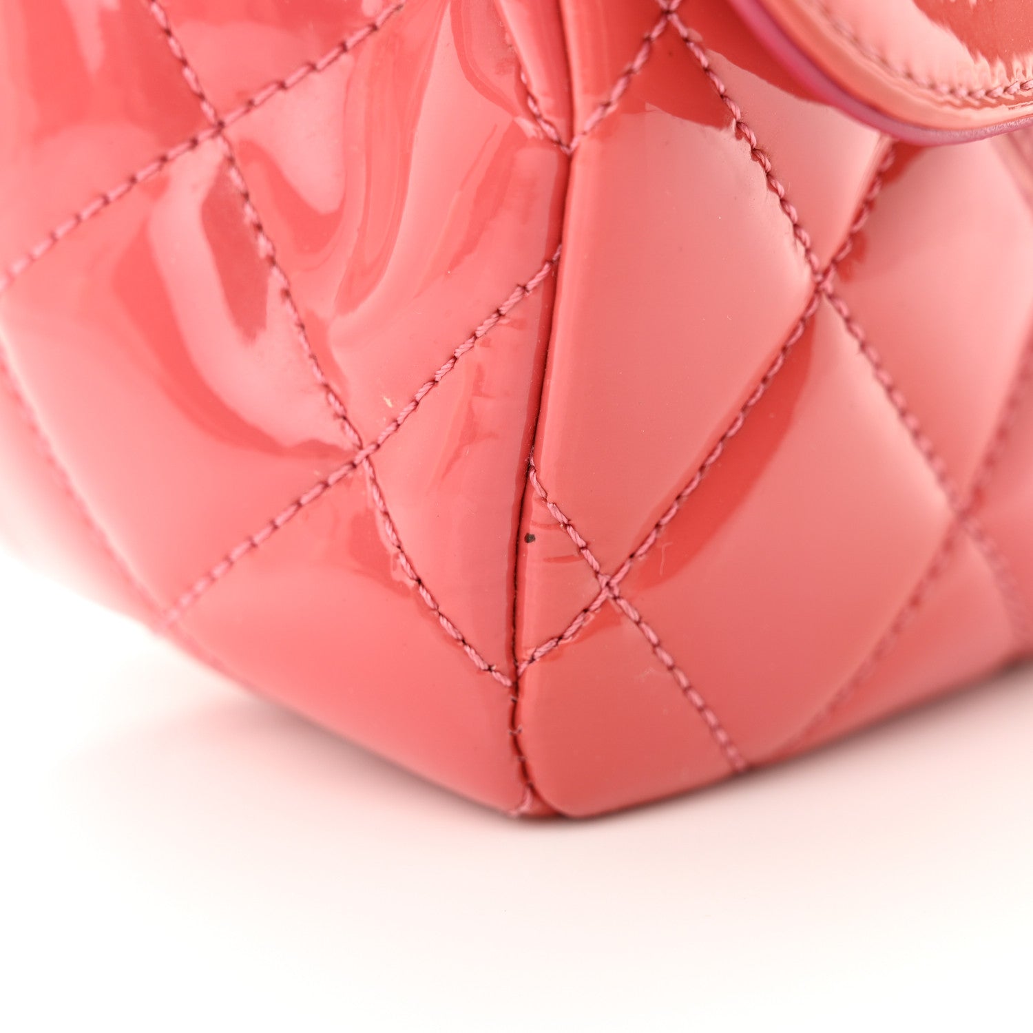 Chanel Patent Quilted Large Coco Shine Flap Pink 13 of 14