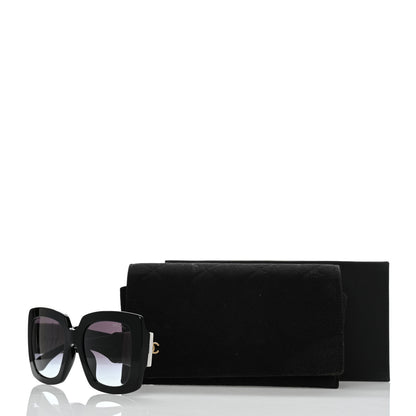 Chanel Acetate Calfskin Square Sunglasses 5474-Q-A Black White 8 of 8