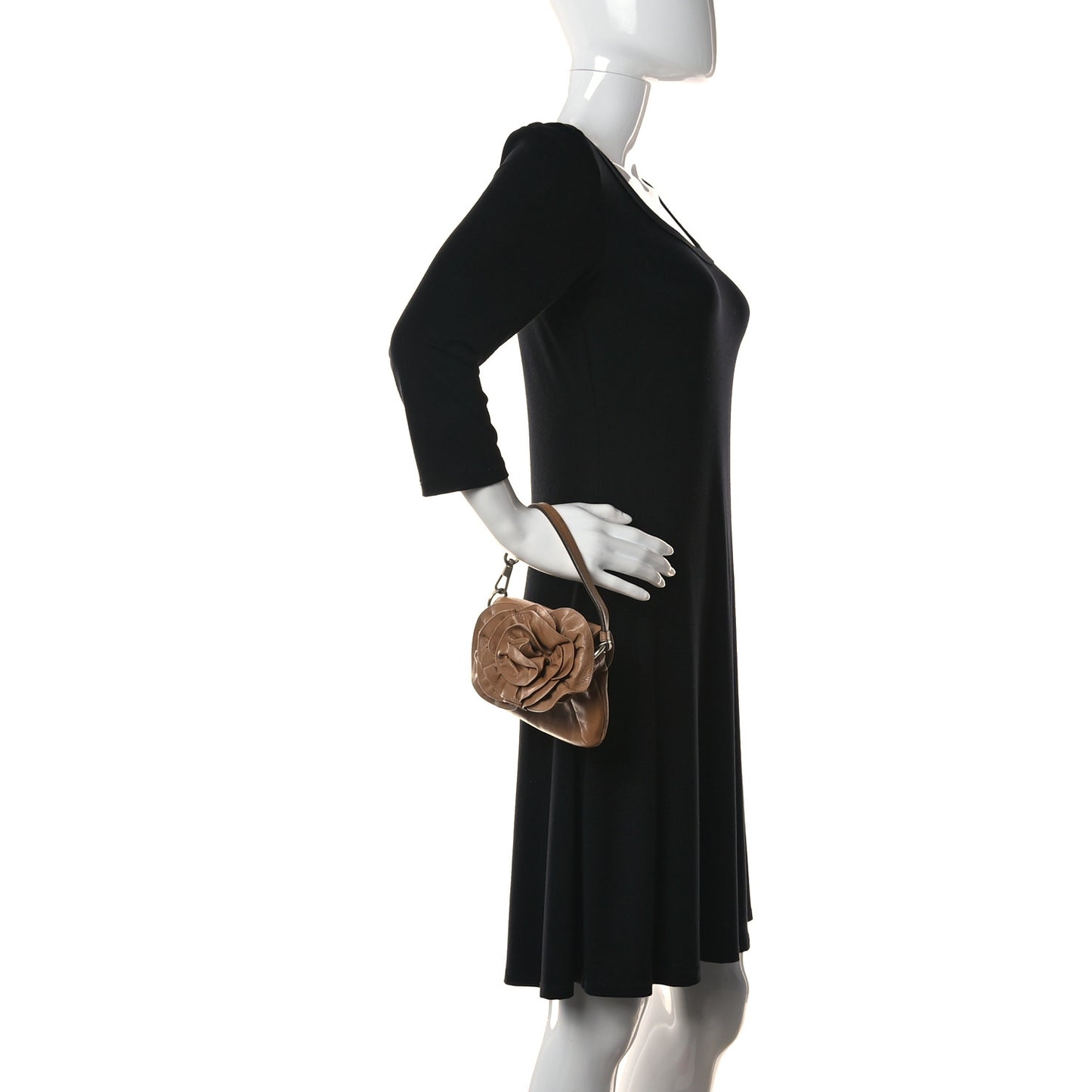 Calfskin Nadja Shoulder Bag Tan