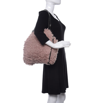 Stella McCartney Wool Fur Small Falabella Tote Pink 2 of 11