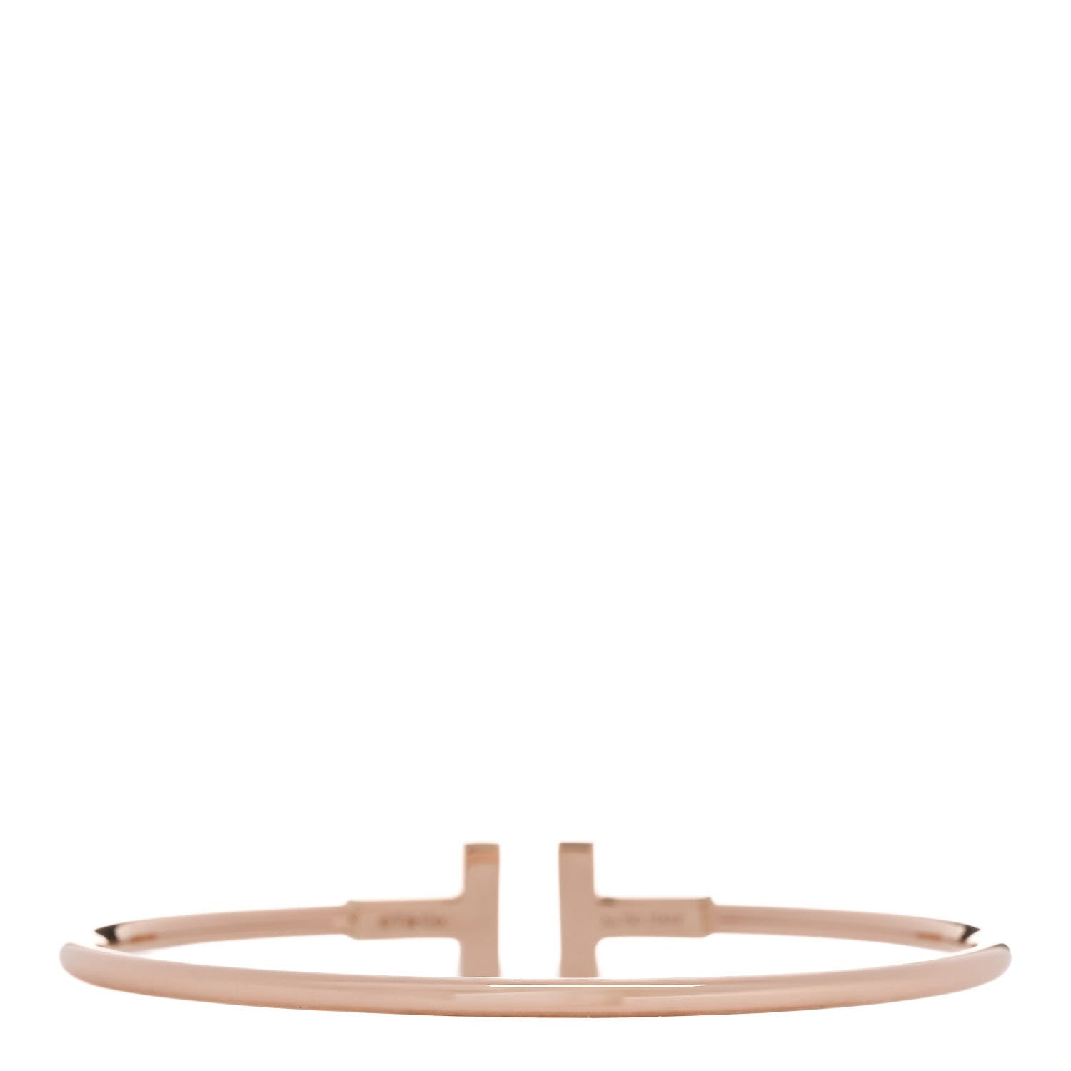 Tiffany 18K Rose Gold Mother of Pearl T Wire Bracelet 2 of 3