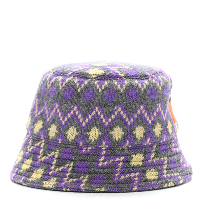 Prada Shetland Chevron Racing Logo Womens Bucket Hat S Grigio 4 of 8