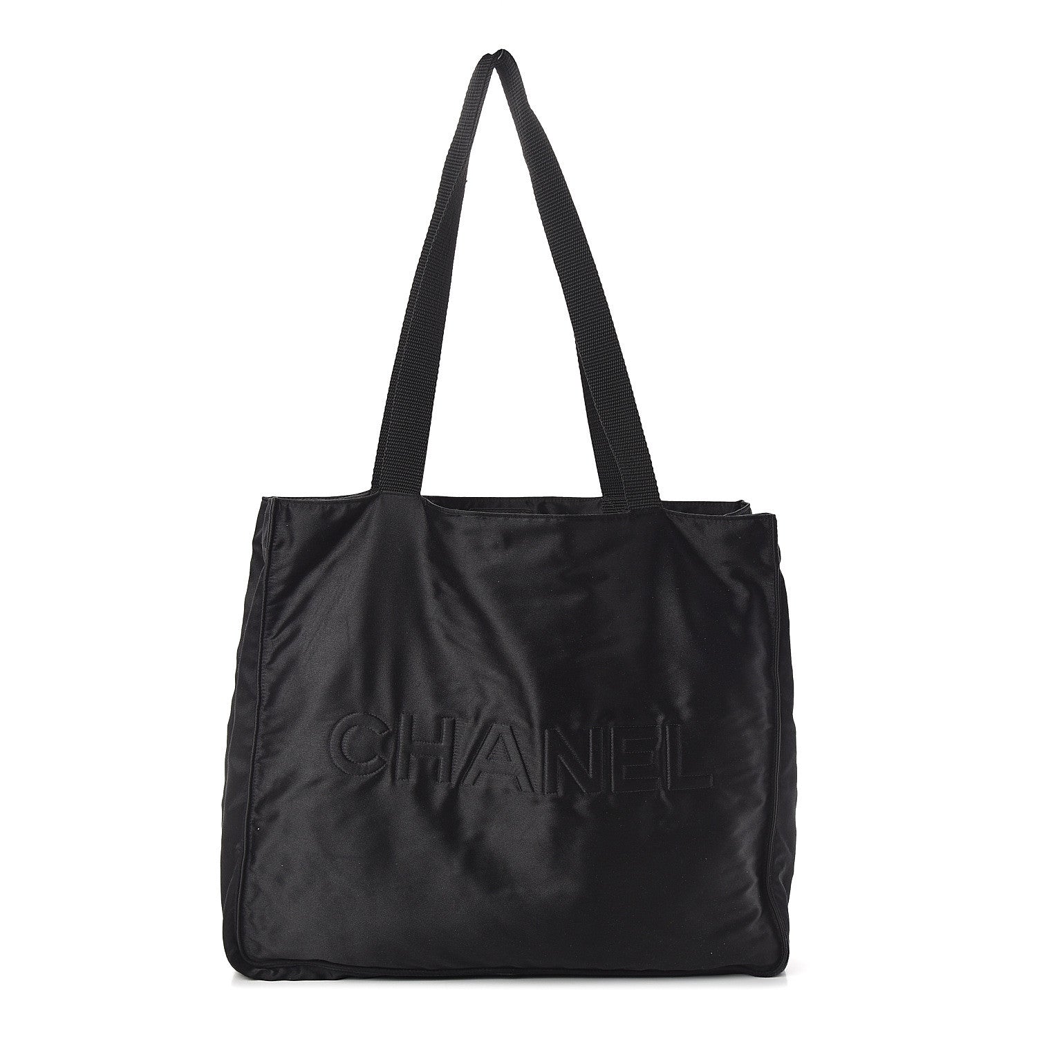 Chanel Satin Shopping Tote Black 1 of 10