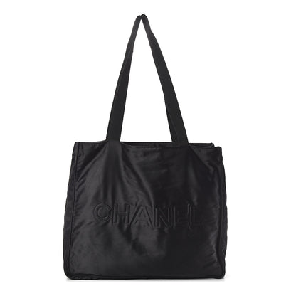 Chanel Satin Shopping Tote Black 1 of 10