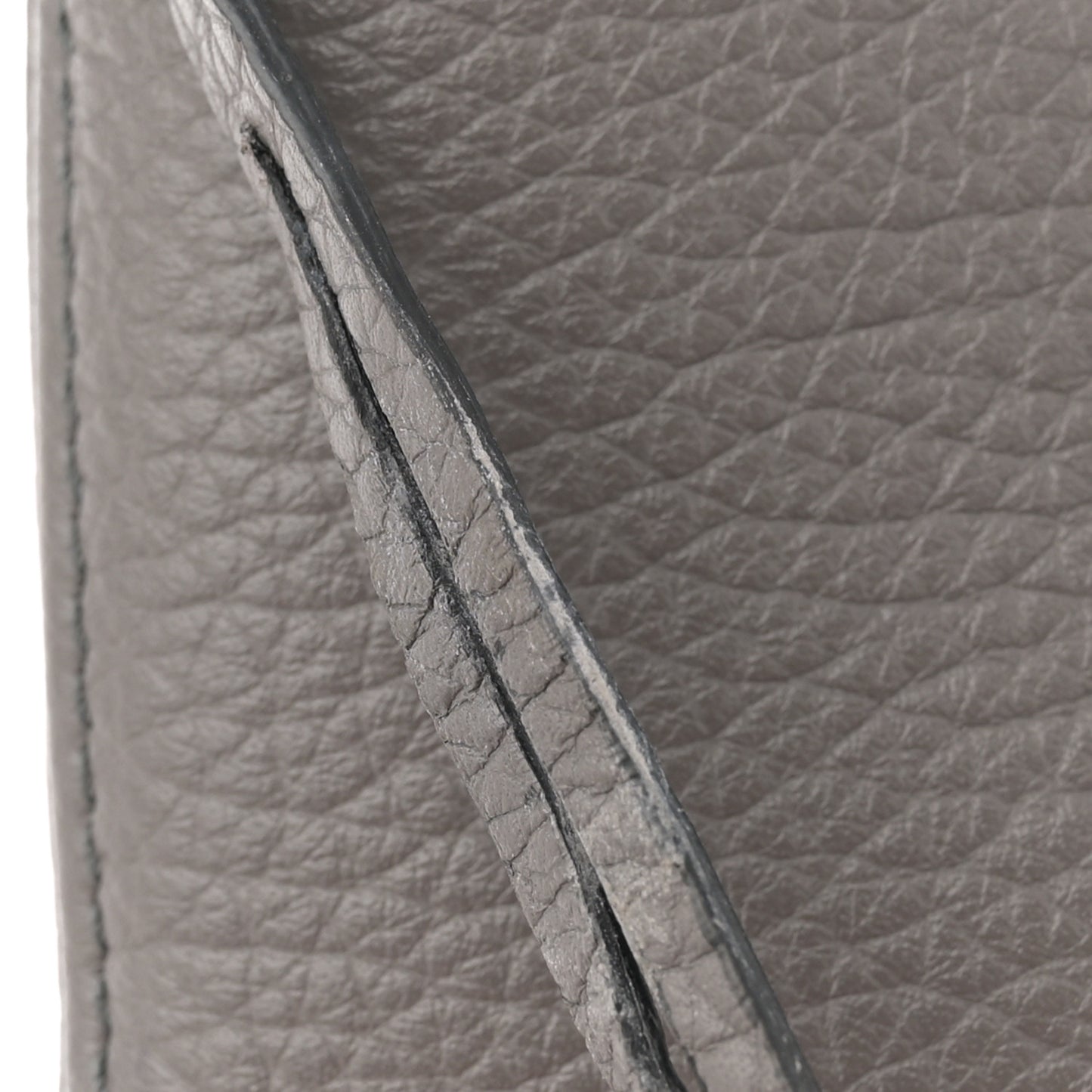 Pebbled Calfskin Small Alix Padlock Zip Hobo Bag Grey