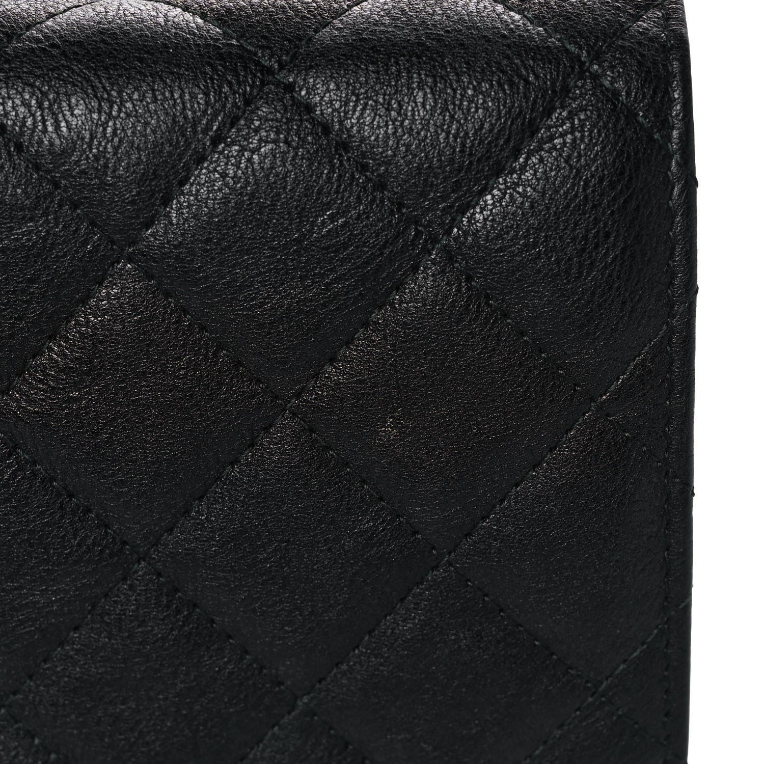 Chanel Crumpled Calfskin Quilted Wallet On Chain WOC So Black 13 of 16