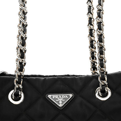 Prada Nylon Tessuto Impuntu Quilted Tote Black 5 of 9