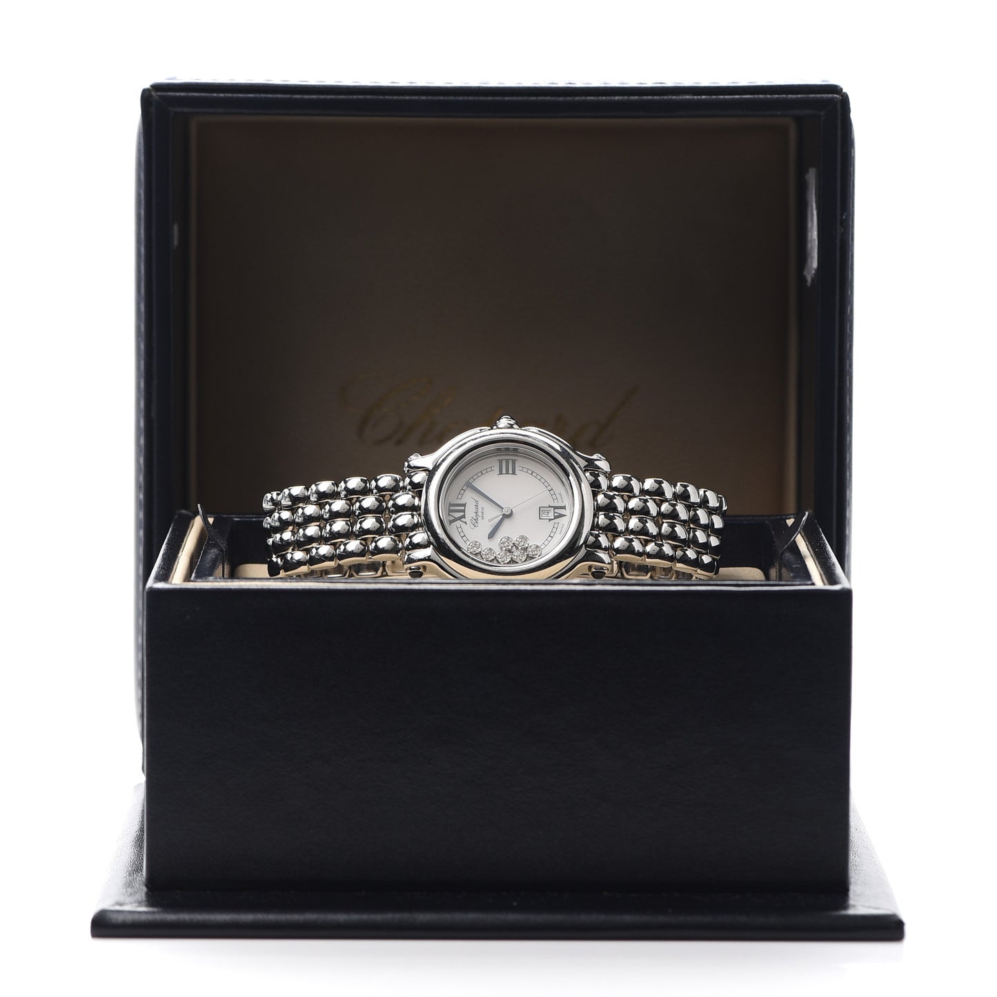 Stainless Steel 7 Diamond 32mm Happy Sport Quartz Watch