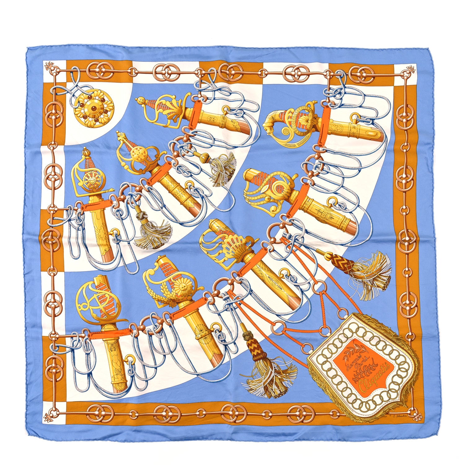 Hermes Silk Cliquetis Scarf 90 1 of 3