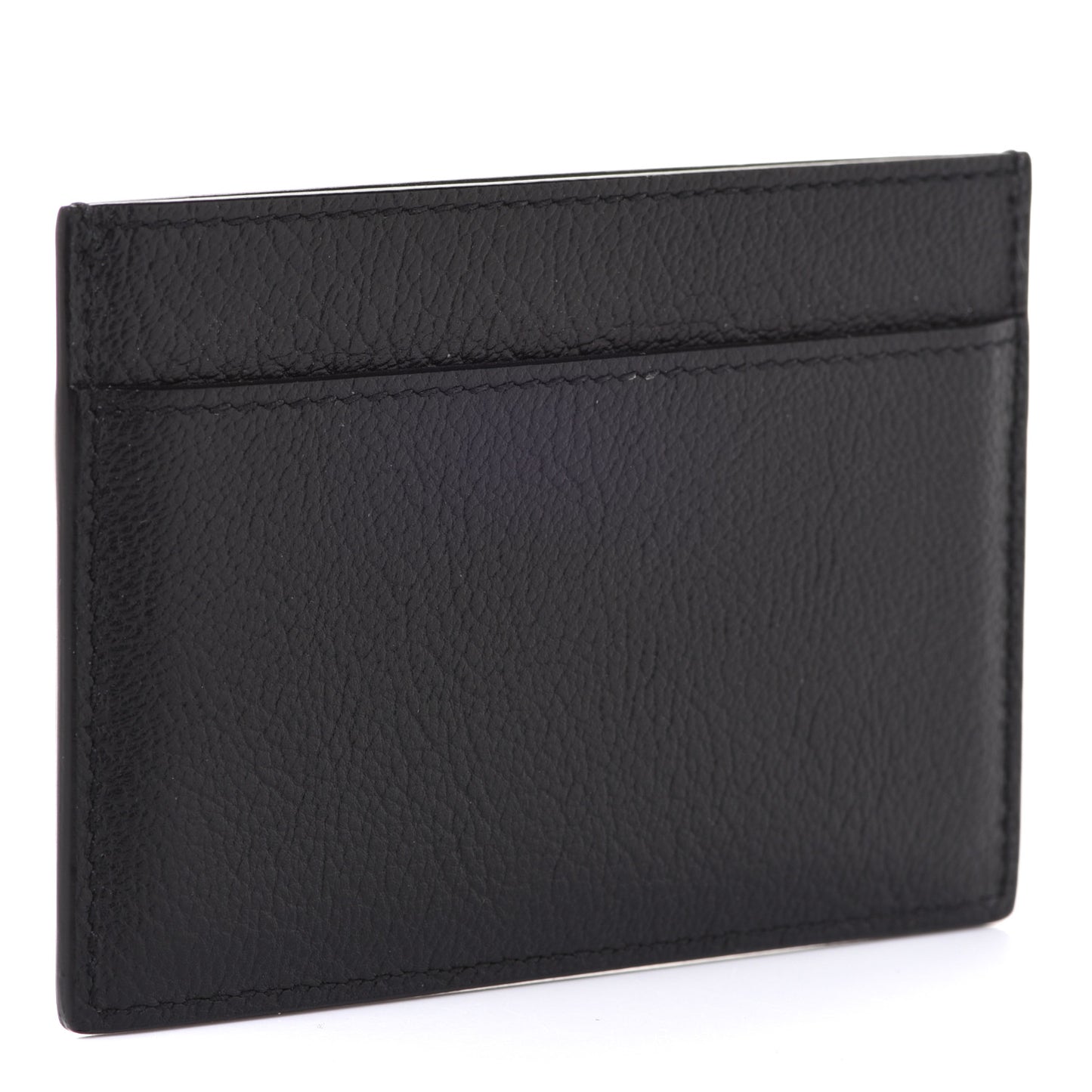 Textured Calfskin Belle De Jour Card Case Black