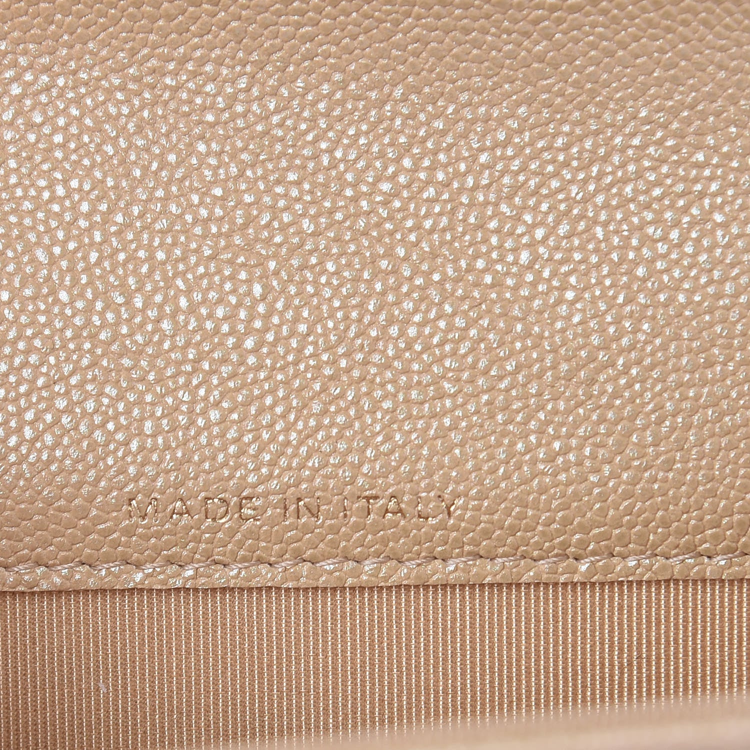 Chanel Iridescent Caviar Quilted Flap Card Holder Beige 7 of 9