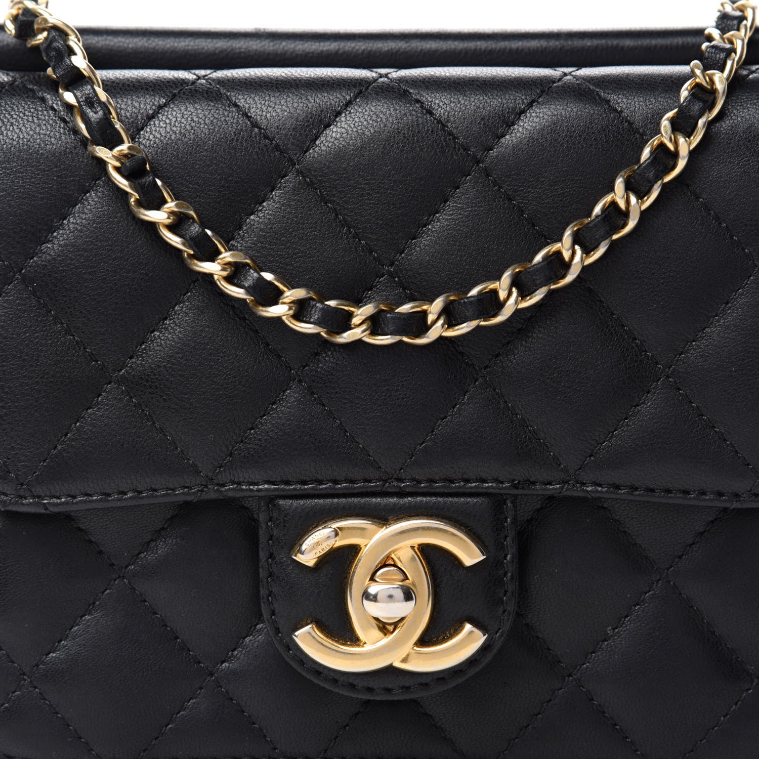 Chanel Lambskin Quilted Crossing Times Mini Flap Black 10 of 11