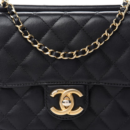 Chanel Lambskin Quilted Crossing Times Mini Flap Black 10 of 11