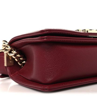 Chanel Caviar Quilted Small Boy Flap Burgundy 9 of 10